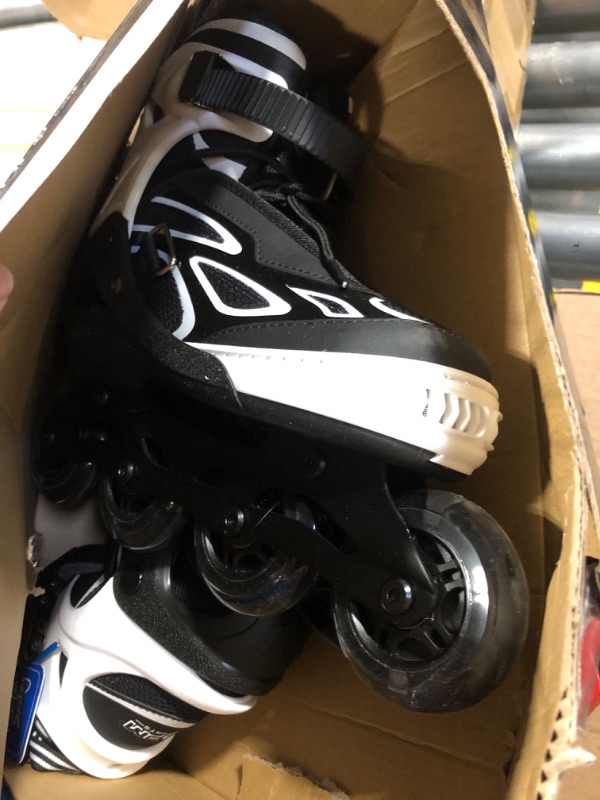 Photo 2 of 2PM SPORTS Cytia Girls Adjustable Illuminating Inline Skates with Light up Wheels, Fun Flashing Beginner Roller Skates for Kids - Silver Large