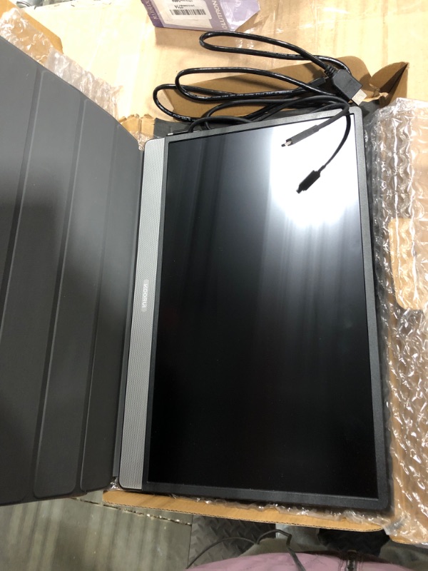 Photo 1 of KOORUI Portable Monitor 15.6 Inch 1080P FHD Portable Laptop Monitor IPS Second Screen USB-C HDMI Travel Monitor w/Protective Cover & Dual Speakers 15B1