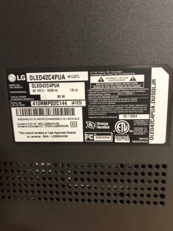 Photo 1 of LG 42-Inch Class OLED evo C4 Series Smart TV 4K Processor Flat Screen with Magic Remote AI-Powered with Alexa Built-in (OLED42C4PUA, 2024)