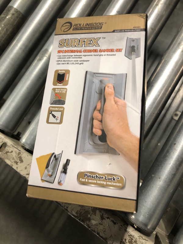 Photo 1 of ROLLINGDOG Drywall Corner Sander - Hand Sander With 6PC Oxide Mesh Sandpaper for Corner Wall Cleaning and Polishing
