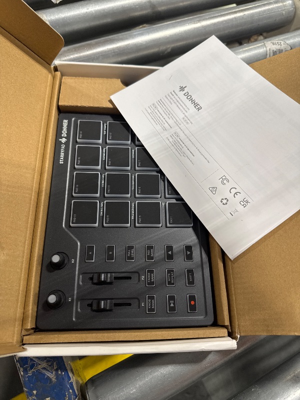 Photo 2 of Donner MIDI Pad Beat Maker Machine Professional, Drum Machine with 16 Beat Pads, 2 Assignable Fader & Knobs and Music Production Software, USB MIDI Controller with 40 Courses, STARRYPAD