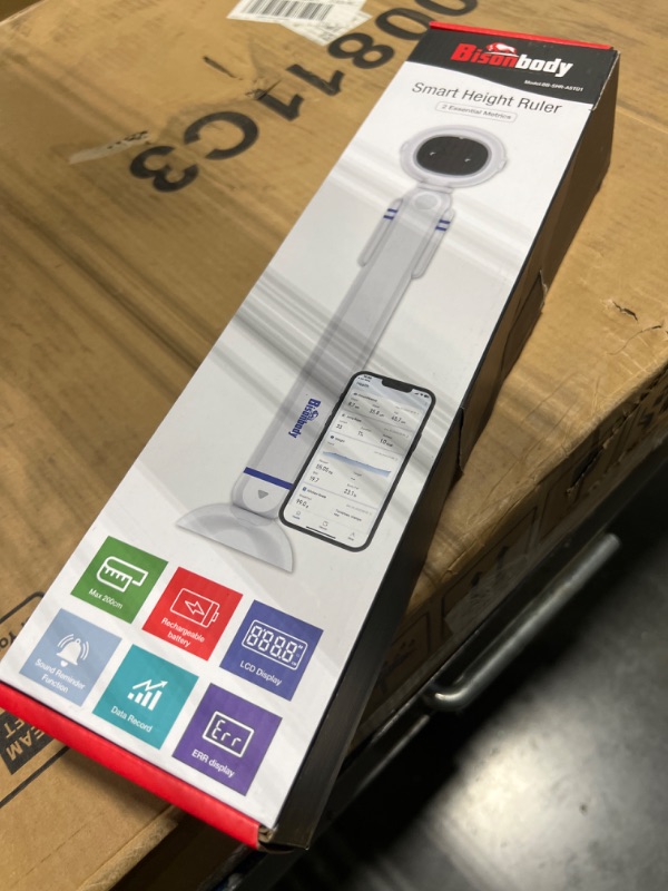 Photo 1 of Bisonbody Smart Digital Height Measuring Device for Kids – Wireless Height Tracker with Dual Ultrasonic Measurement Technology – Accurate Smart Height Measurement Scale – Quirky Astronaut Design