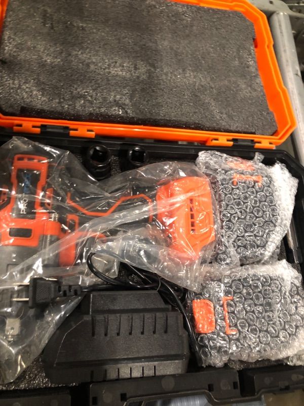 Photo 5 of *FOR PARTS ONLY* 
Cordless Impact Wrench, 900Ft-lbs (1200N.m) 1/2" Brushless Impact Gun, 21V High Torque Power Impact Driver, 2x4.0Ah Batteries Electric Impact Motor Variable Speeds for Car/Truck RV/Mower