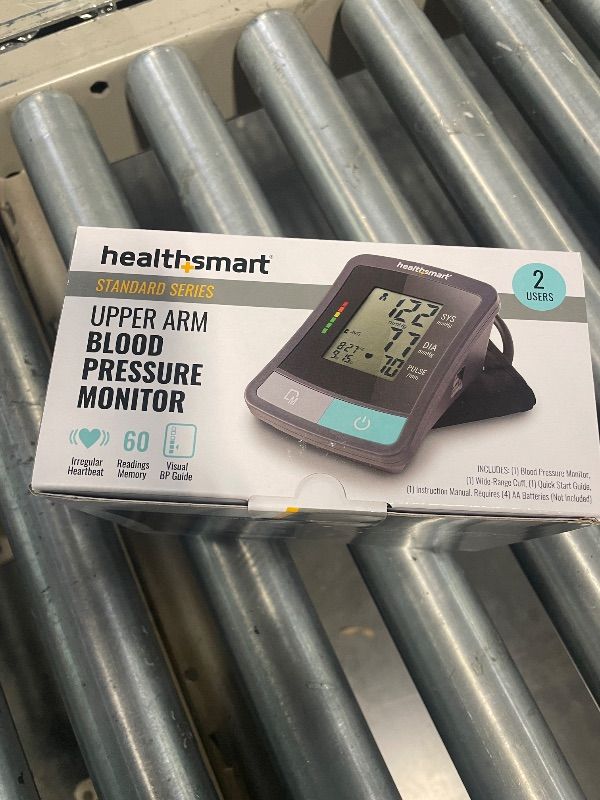 Photo 2 of HealthSmart Digital Standard Wrist Blood Pressure Monitor with Automatic Adult Cuff That Displays Pulse Rate and Irregular Heartbeat Stores up to 60 Readings for 2 Users