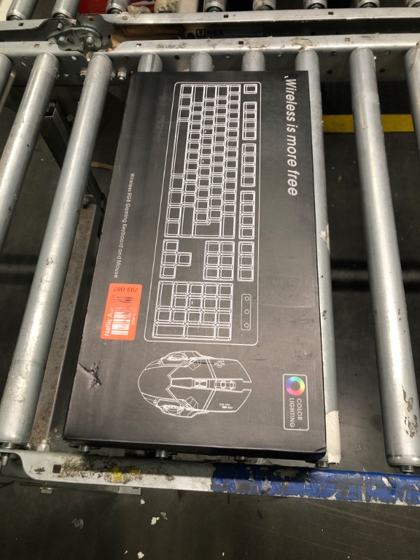 Photo 1 of Wireless RGB Gaming Keyboard and Mouse - Rechargeable RGB Backlit Keyboard Mouse Long Battery Life,Mechanical Feel Gaming Keyboard with 7 Color Wireless Gaming Mouse for PC Game and Work