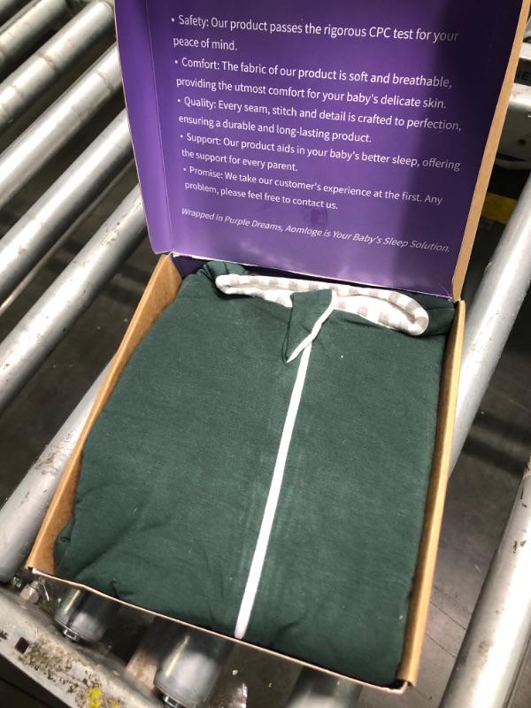 Photo 1 of Aomloge PuppyPaws Baby Sleep Sack 1.5 TOG, Transitional Swaddle 0-3 Months with Arms Up Length Sleeves and Mitten Cuffs, Reversible Wearable Blanket Baby, 95% Rayon derived from Bamboo, 5% Spandex