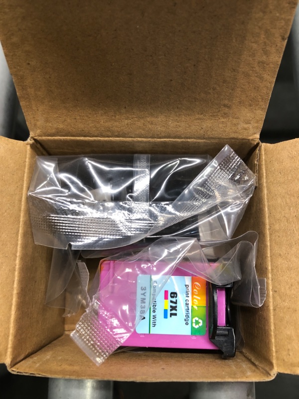 Photo 1 of 67XL Printer Ink for HP 67XL Ink Cartridges Black/Color Combo Pack Replacement for HP Ink 67 XL DeskJet 2700e 2755 2755e 2855e 4155e 4100 4255e Envy 6000 6055 6400 6455e 6455 Pro 6458 6475 1255 Inkjet