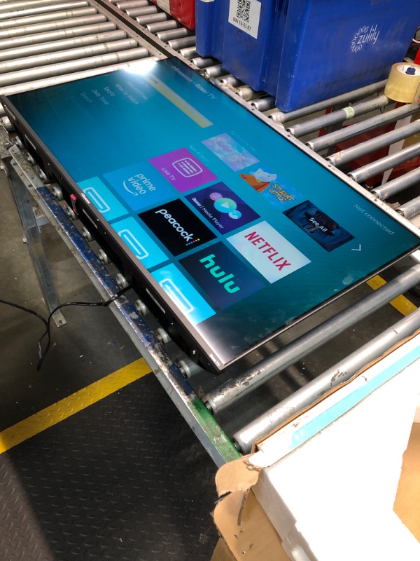Photo 2 of ***little damage on the screen as the picture shows*** Hisense 40" Class FHD (1080P) Roku Smart TV LED DTS TruSurround, IPS, 120 Motion Rate, Game Mode 40H4030F (Renewed)