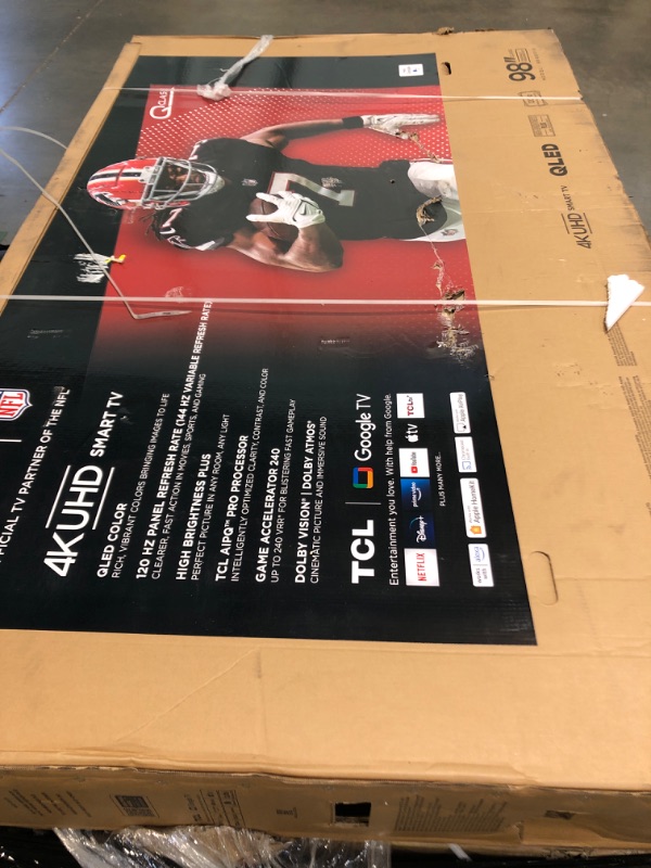 Photo 2 of ***BRAND NEW/SEALED***TCL 98-Inch Q65 QLED 4K UHD Smart TV with Google TV (98Q651G, 2024 Model) Dolby Vision, Dolby Atmos, HDR Pro+, Game Accelerator Enhanced Gaming, Voice Remote, Works with Alexa, Streaming Television'