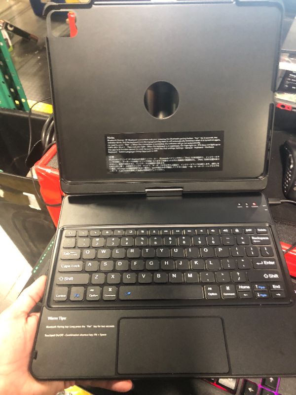 Photo 1 of ***USED**typecase Keyboard Case for iPad Pro 13-inch (M4, 2024) & iPad Air 13-inch (M2), Trackpad, 360° Rotatable, Wireless Keyboard, 11-Colors Backlit for iPad Pro 12.9 (6th/5th/4th/3rd Gen), Dark Black