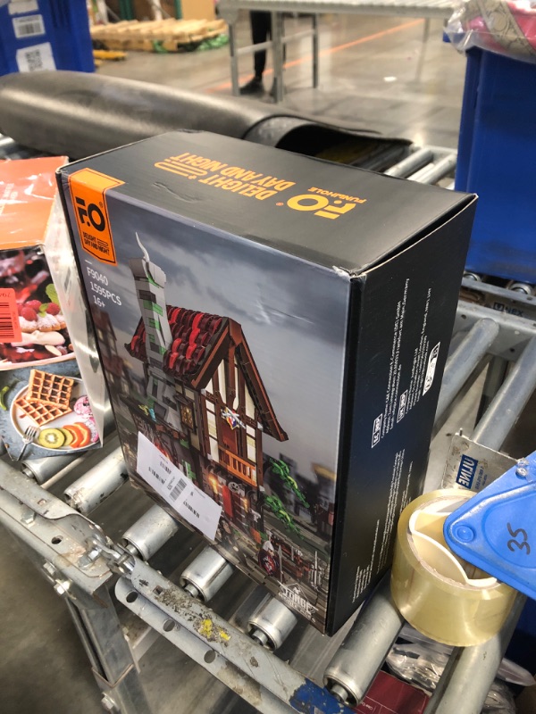 Photo 1 of FUNWHOLE Medieval Forge-House Lighting Building-Bricks Set - Blacksmith kit Collectible Display LED Light Building Sets 1595 Pcs for Adults and Teen