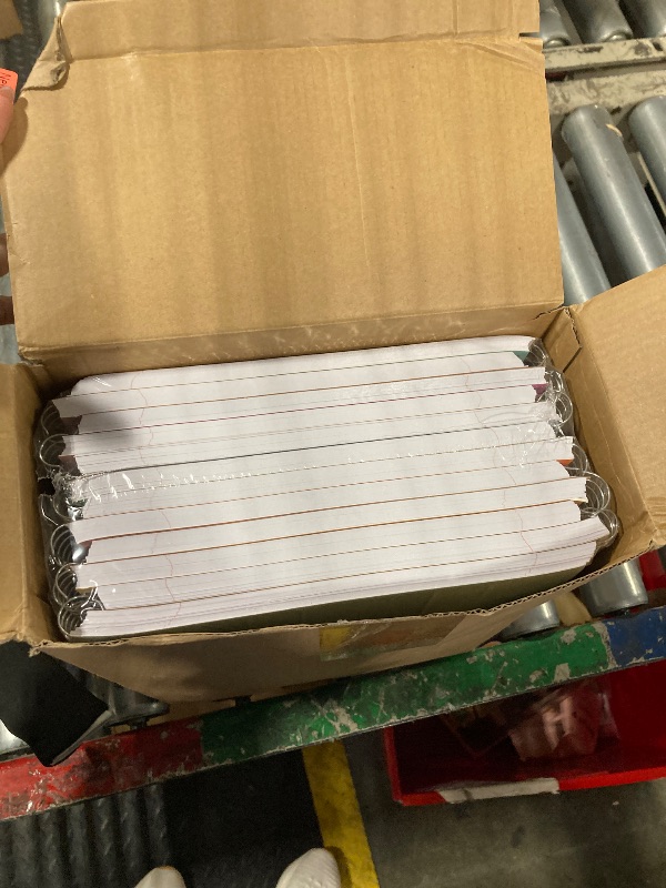 Photo 1 of Teling 12 Pcs 1 Subject Spiral Notebook Wide Ruled Colored Notebook 8 x 10 1/2 Inch Pastel Spiral Notebook 3 Hole Divider Pockets Assorted Colors Easy Tear 100 Sheets Office (Bright Colors)