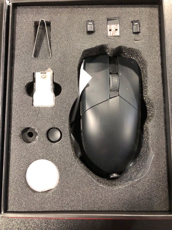 Photo 3 of ASUS ROG Harpe Ace Extreme Wireless Gaming Mouse, Carbon Fiber Build, 47g Lightweight, AimPoint Pro 42K Optical Sensor, Optical Micro Switches, ROG Polling Rate Booster, Esports & FPS Gaming, Black