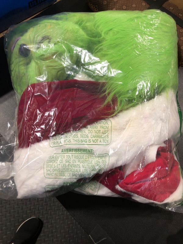 Photo 1 of ***USED***Suroomy Green Christmas Costume Halloween Costumes Adult Santa Costume With Mask 8PCS Deluxe Funnny Halloween Cosplay Outfit (Including Mask) XX-Large