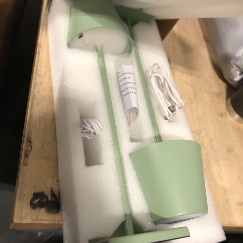Photo 1 of 2-Pack LED Cordless Table Lamp, Rechargeable Battery Desk lamp 3W 5500mAh Battery Operated Stepless Dimming Modern Portable Table Light for Restaurant/Bedroom/Outdoor IP54 Waterproof (Green)