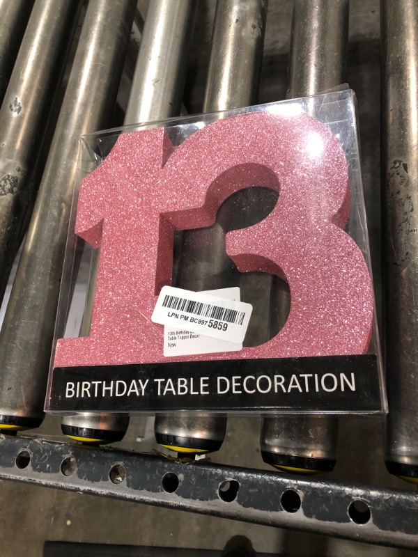 Photo 1 of 13th Birthday Decorations for Girls,13th Anniversary Decorations,Pink Gold Glitter 13th Birthday Party Centerpieces for Table Decorations,Number 13 Table Topper Decor