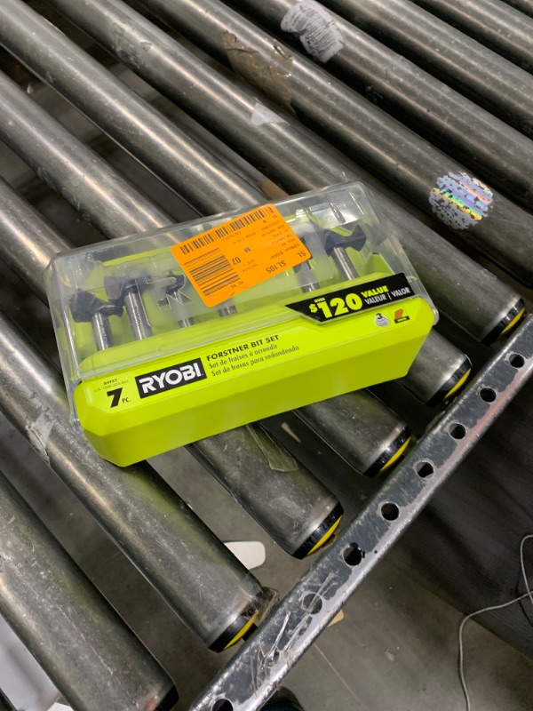 Photo 1 of Ryobi A9FS7 7 Piece X Wing Woodworking Forstner Bit Set for Drill Press Use (Mountable Storage Case Included)