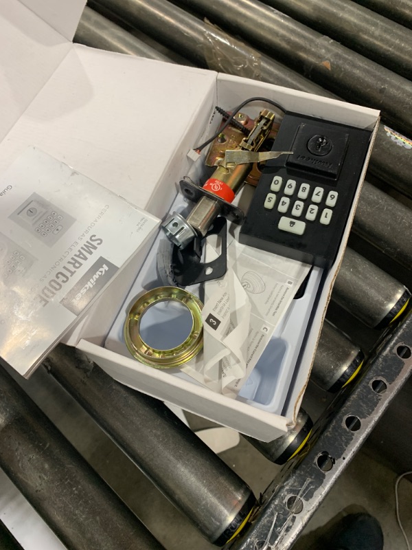 Photo 1 of SmartCode 260 Contemporary Matte Black Keypad Single Cylinder Electronic Deadbolt Featuring SmartKey Security