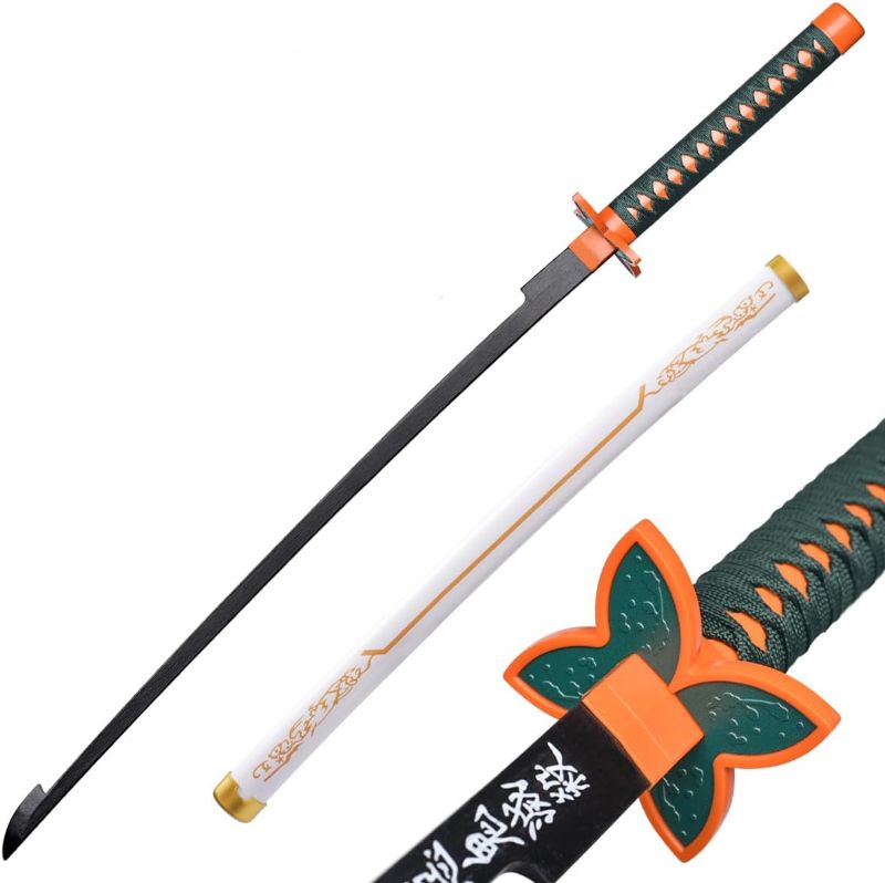 Photo 1 of Demon Slayer Sword About 41 inches, with Display Stand and Belt. Hashira Pillars & Protagonist Katana for Anime Cosplay Purpos, Anime Original Texture, Various Styles Available. sword only
