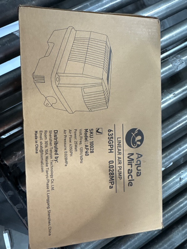 Photo 1 of AquaMiracle Super Powerful Linear Air Pump AP-40 Pond Aerator, Septic Air Pump, Hydroponic Air Pump, Koi Pond Air Pump 635GPH, for Pond, Waste Treatment, Fish Farm, Seafood Restaurant
