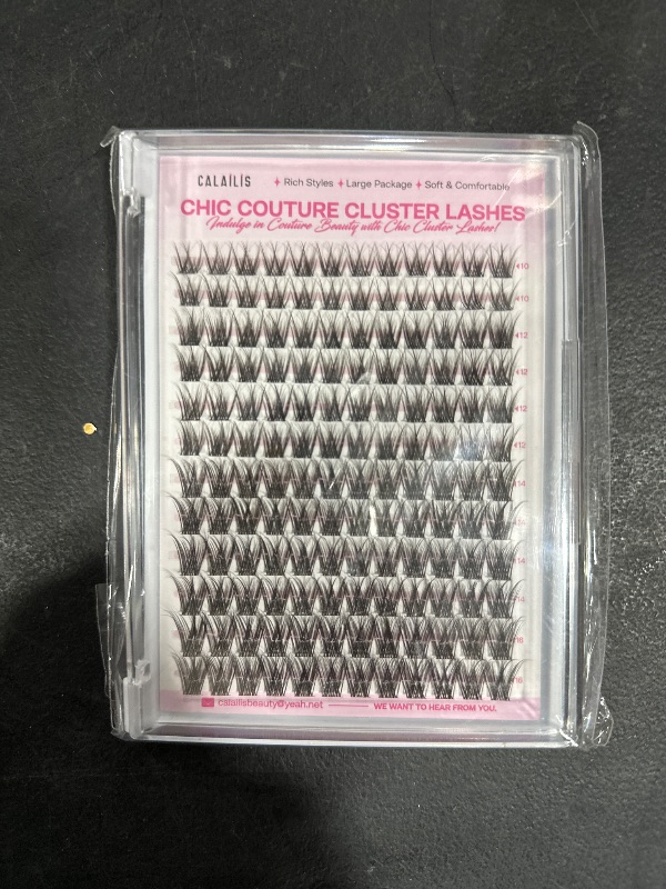 Photo 2 of CALAILIS Lash Clusters DIY Cluster Eyelash Extensions 144pcs Natural Cluster Lashes Mega Volume Individual Lashes Reusable Wispy Eyelash Clusters (YY29,D-10-16MIX)