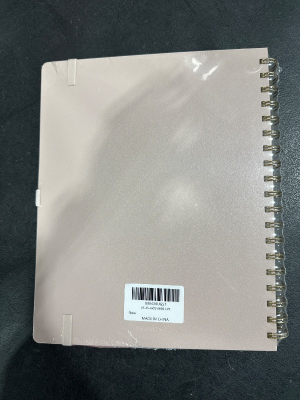 Photo 2 of POPRUN Monthly Planner 2024-2025 Spiral Bound (8'' x 10'') 18 Months Calendar (Jul 2024 - Dec 2025) - 4 Pages per Month with Monthly Dotted Note Pages, Sunday Start, HardCover - Light Pink