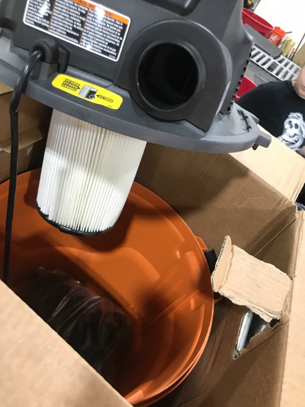 Photo 2 of 12 Gallon 5.0 Peak HP NXT Shop Vac Wet Dry Vacuum with General Debris Filter, Locking Hose and Accessory Attachments

