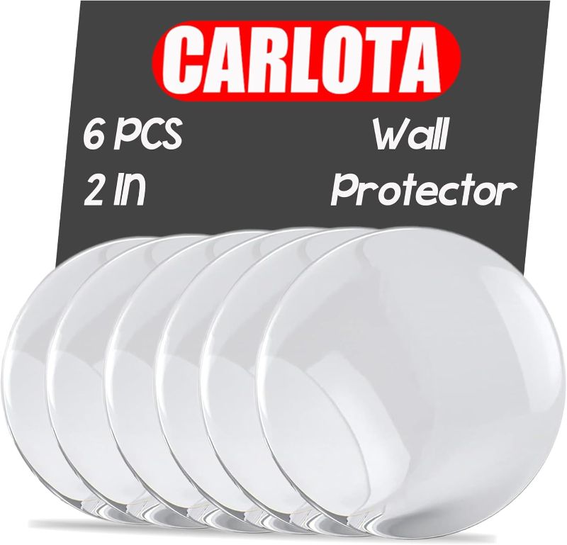 Photo 1 of CARLOTA Larger(2?L-0.31?T) Door Stoppers - 6Pcs Door Stoppers for Wall - Door Knob Wall Protector with Better Adhesive - Clear Silicone Wall Protectors from Door Knobs - Protect Your All Wall Surface