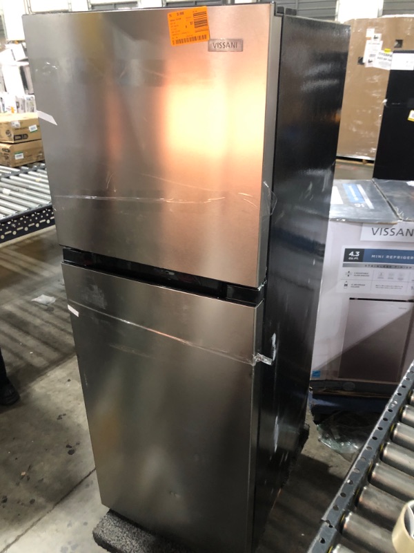 Photo 2 of 10.1 cu. ft. Top Freezer Refrigerator in Stainless Steel
