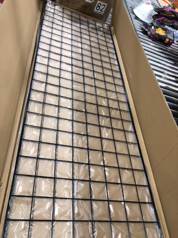 Photo 1 of Blulu 4 Pcs Commercial Grade Gridwall Panels 2' x 6' Sturdy Metal Panel Good Metal Grid for Any Retail Display, Black