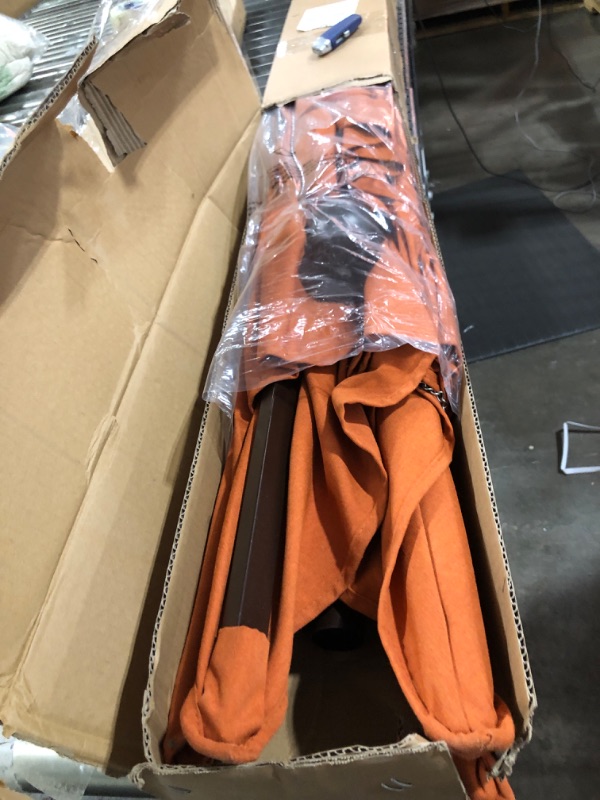 Photo 2 of 10 X 6 FT PATIO UMBRELLA ORANGE