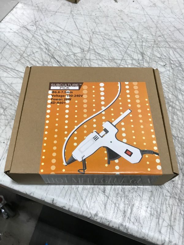 Photo 1 of SUBCULTUREPICK Hot Glue Gun, Glue Gun with 30 Hot Glue Sticks Set, Fast Preheating Hot Melt Gun, Hot Glue Gun Kit for Kids DIY School Craft Projects and Home Repairs, 20W Power (White)