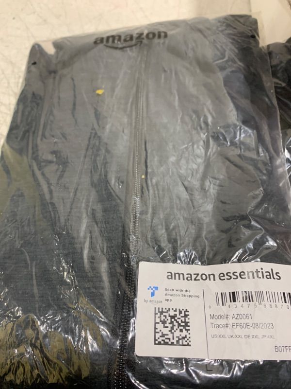 Photo 1 of Amazon Essentials Women's Brushed Tech Stretch Full-Zip Jacket - Discontinued Colors, Black Space Dye, XX-Large
