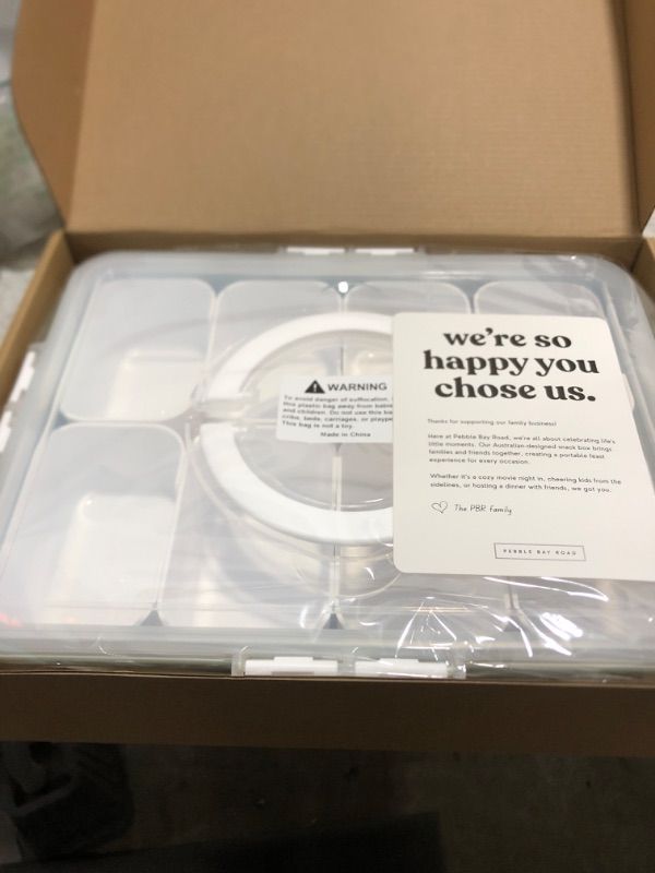 Photo 1 of [2025 Update] Snack Box - Divided Serving Tray with Lid Portable Snack Container Travel Food Container Charcuterie board Reusable Nut Container Chips Portable Dried Fruit Food Storage Organizer SAGE