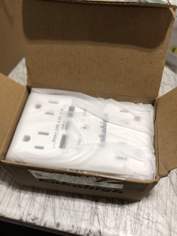 Photo 1 of Wall Outlet Extender with Screw, 8 Way Outlets with 1680J Surge Protected, Multi Plug Wall Outlet with USB Ports, LED Indicator, 1875W Wall Mounted Surge Protectors for Dorm Room Office Kitchen, ETL