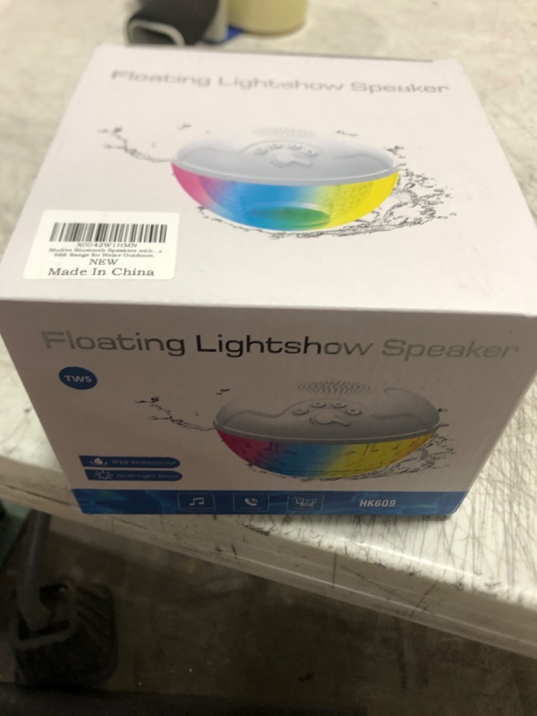 Photo 1 of Blufree Floating Pool Speaker with Colorful Fish Lights, IP68 Waterproof Bluetooth Speakers for Pool, 10 W Loud Sound Hot Tub Speaker for Swimming Pool, Hot Tub, Spa and Outdoor, Hands-Free Calling