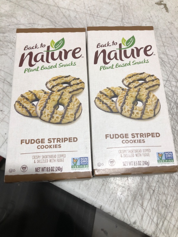 Photo 2 of Back to Nature Fudge Striped Shortbread Cookies - Vegan, Non-GMO, Made with Wheat Flour, Delicious & Quality Snacks, 8.5 Ounce 2 PACK
EXP 11/22/2024