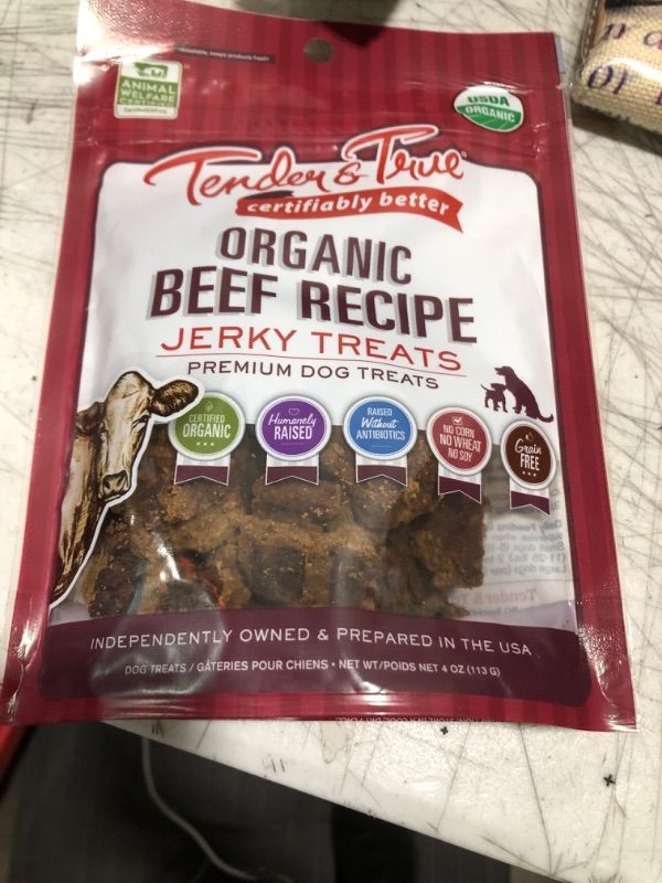 Photo 2 of Tender & True Organic Jerky Treat for Dogs Beef Flavor - Case of 10 - 4 oz
Exp 12/13/2024