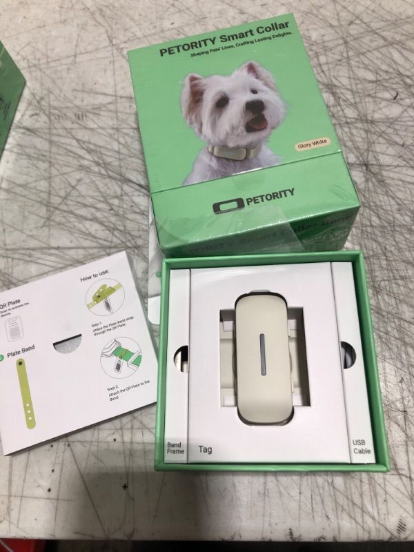 Photo 3 of PETORITY GPS Tracker for Dogs - Wireless Pet Smart Collar with Health Monitor, Waterproof, Escape Alert with Dog Fence, No SIM Card and Monthly Fees.(L-Glory White,18.9”~26”)