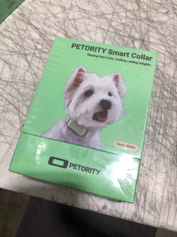 Photo 2 of PETORITY GPS Tracker for Dogs - Wireless Pet Smart Collar with Health Monitor, Waterproof, Escape Alert with Dog Fence, No SIM Card and Monthly Fees.(L-Glory White,18.9”~26”)