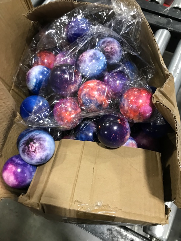 Photo 2 of 96 Pack Galaxy Stress Balls Bulk for Kids Adults 2 Inch Space Squeeze Anxiety Fidget Sensory Balls Children Outer Space Mini Relief Balls for Birthday Party Favors Finger Exercise School Carnival Gift