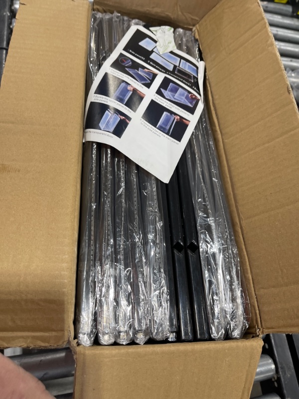 Photo 1 of JECCICHY 10 Pack Black Shoe Storage Boxes Stackable, Plastic Shoe Boxes with Lids, Sneaker Storage, Transparent, Thick Hard, Drop Front Door, Within US Size 13, Size: 13.54”x10.63”x7.48”