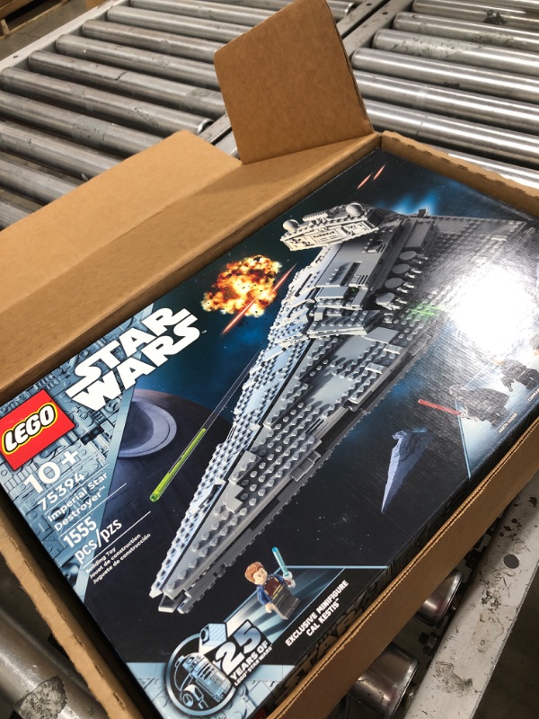 Photo 2 of ONLY FOR PARTS, INCOMPLETE AND MIXED SETS WITH NO FIGURINES -- LEGO Star Wars Imperial Star Destroyer Buildable Starship Set, Star Wars Toy for Kids with Darth Vader & 25th Anniversary Minifigure Cal Kestis, Star Wars Gift for Boys, Girls and Fans, 75394