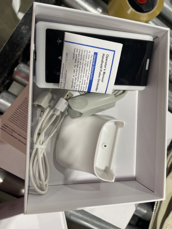 Photo 1 of Pulse Oximeter Rechargeable Fingertip Pulse Oximeter, Handheld Pulse Oximeter, HealthTree Finger Blood Oxygen Saturation Monitor with SpO2 & Pulse Rate, Portable Oxygen Meter Finger for Adults