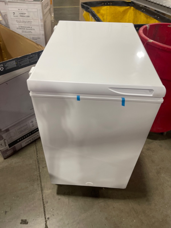 Photo 7 of 7.0 cu. ft. Manual Defrost Chest Freezer with LED Light in White Garage Ready


