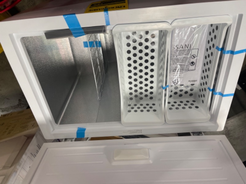 Photo 8 of 7.0 cu. ft. Manual Defrost Chest Freezer with LED Light in White Garage Ready


