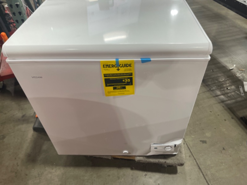 Photo 3 of 7.0 cu. ft. Manual Defrost Chest Freezer with LED Light in White Garage Ready


