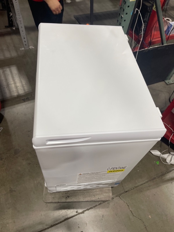 Photo 2 of 7.0 cu. ft. Manual Defrost Chest Freezer with LED Light in White Garage Ready


