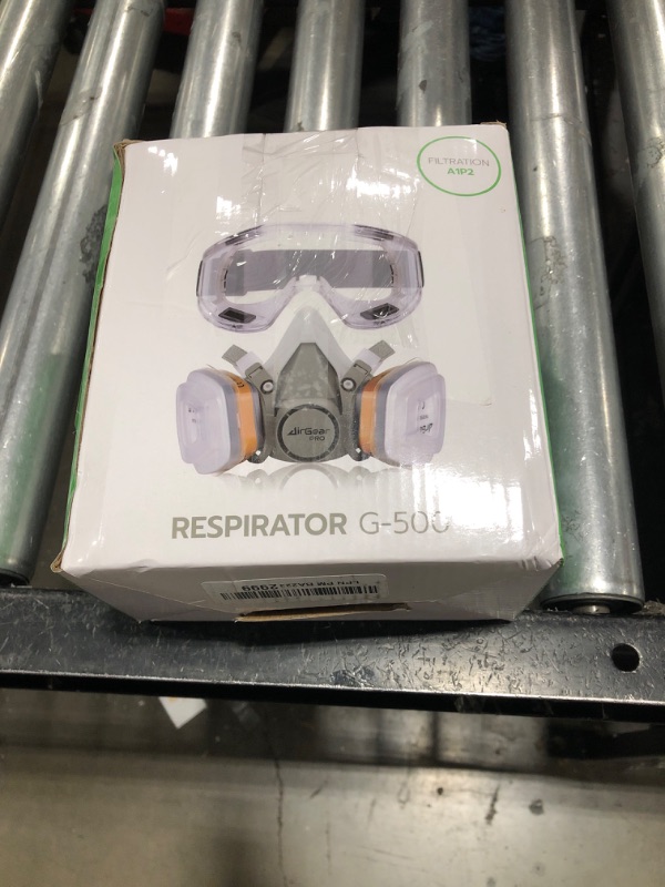 Photo 3 of AirGearPro G-500 Reusable Respirator Mask with A1P2 Filters | Anti-Gas, Anti-Dust | Gas Mask Ideal for Painting, Woodworking, Construction, Sanding, Spraying, Chemicals, DIY etc