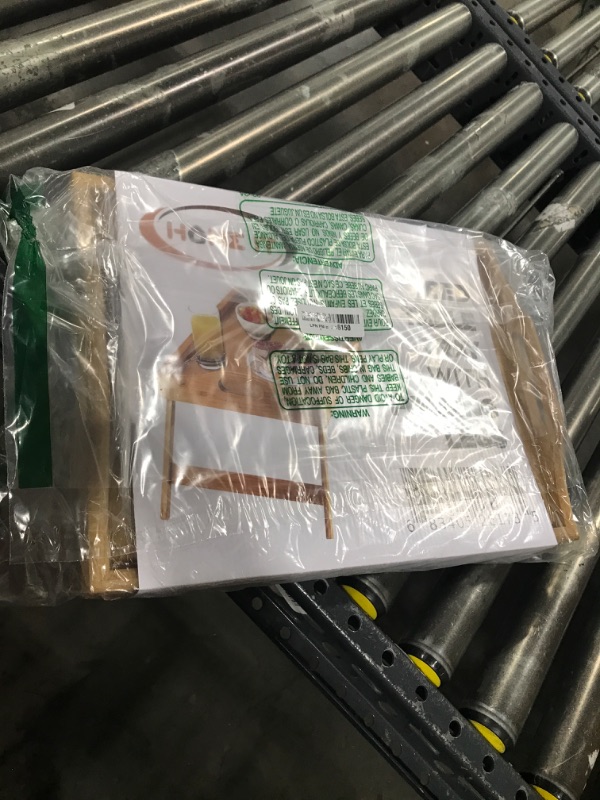 Photo 1 of Home-It Bed Table Tray with Folding Legs - Breakfast Tray Bamboo Bed Tray for Sofa, Bed, Eating, Snacking and Working